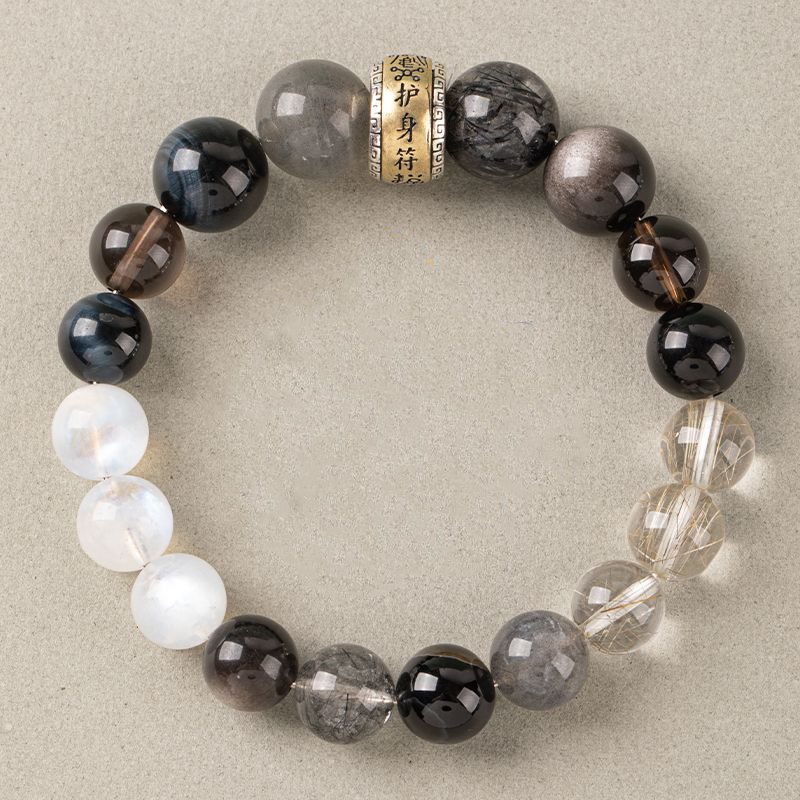 Amulet crystal bracelet – for supplementing metal and water elements in the Wuxing theory. - taoistcrystal.com Amulet crystal bracelet – for supplementing metal and water elements in the Wuxing theory.