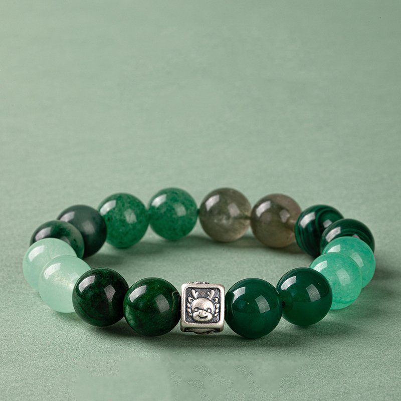 Five Elements Water Deficiency Water Replenishment Balancing Energy Triad Bracelet Natural Crystal Duo Treasure Strings