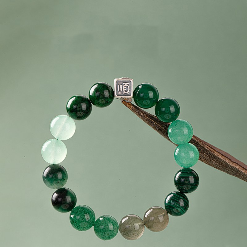 Five Elements Water Deficiency Water Replenishment Balancing Energy Triad Bracelet Natural Crystal Duo Treasure Strings - taoistcrystal.com Five Elements Water Deficiency Water Replenishment Balancing Energy Triad Bracelet Natural Crystal Duo Treasure Strings