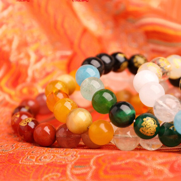 Five – Ways God of Wealth Balanced Crystal Bracelet – A Bracelet for Promoting the Generation of Metal by Earth in the Five – Element Theory