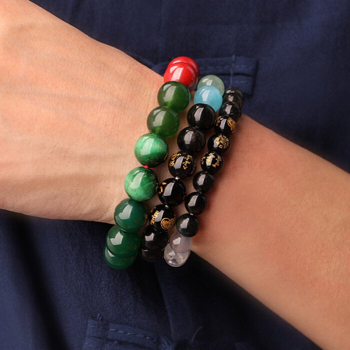 Five – Ways God of Wealth Balanced Crystal Bracelet – A Bracelet for Promoting the Generation of Metal by Earth in the Five – Element Theory