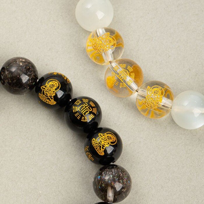 Five – Ways God of Wealth Balancing Crystal Bracelet – Promoting the Generation of Water by Metal in the Five – Element Theory