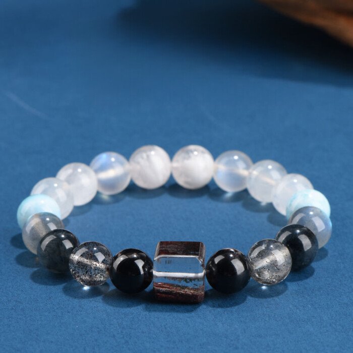 Snowflake Phantom Crystal Cornucopia Bracelet – Achieving Balance between Metal and Water Elements in the Five – Element System