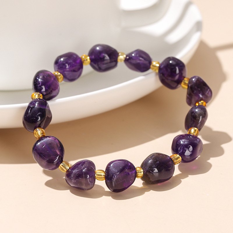 Amethyst freeform bracelet.